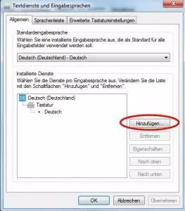 Neue Tastatur hinzufügen